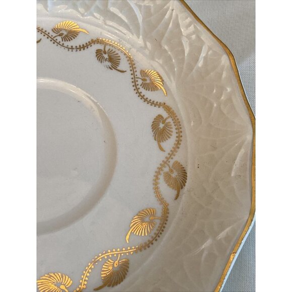 Royal China Tea Saucer & Bowl Set 22K Gold Trim Sebring Ohio Pattern 3007 - Picture 4 of 16